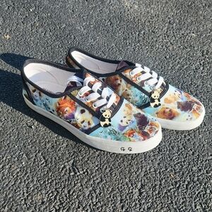 The Bradford Exchange Multicolor Puppy-Print Women's Sneakers